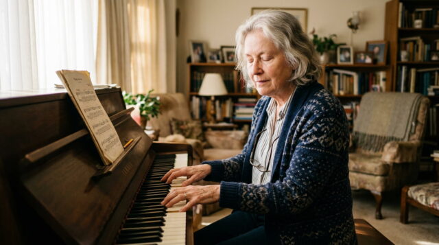 cochlear implant rehabilitation sydney older woman piano