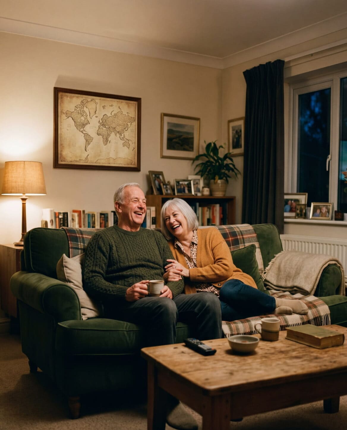 hearing aid couple living room